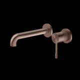 Nero Opal Wall Basin/Bath Mixer Separate Back Plate - Brushed Bronze