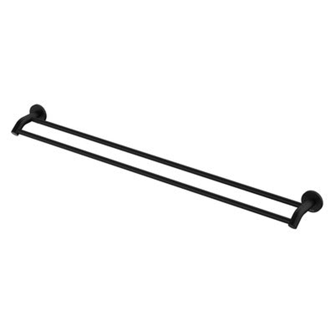 Fienza Kaya Double Towel Rail 900mm - Matte Black