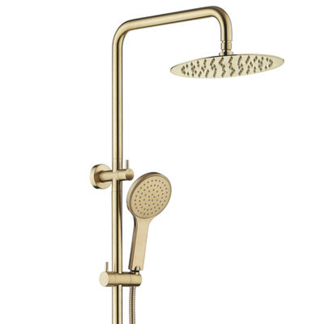 Fienza Kaya Twin Shower - Urban Brass