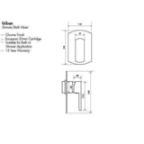 Aspire Urban Shower/Bath Mixer C/P