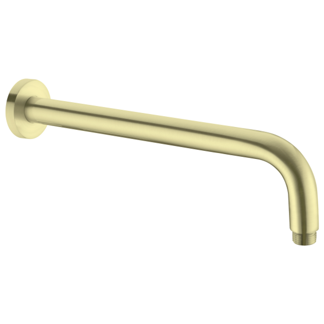 Round Nero Shower Arm - Brushed Gold