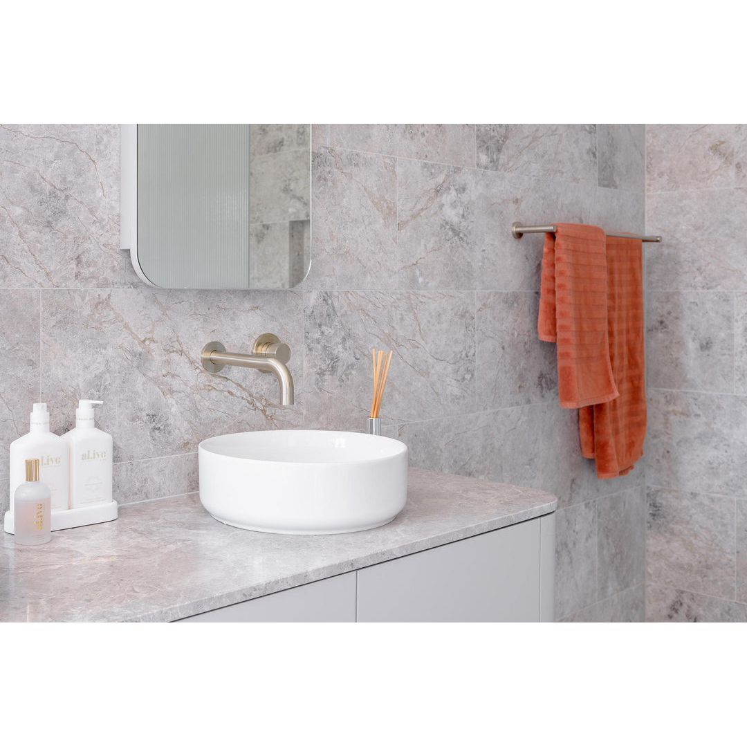 Meir Round Double Towel Rail 900Mm - Brushed Nickel