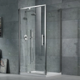 Oceano Stonelite Eco Shower Base Rear Outlet Chrome Waste - 900 x 1000mm