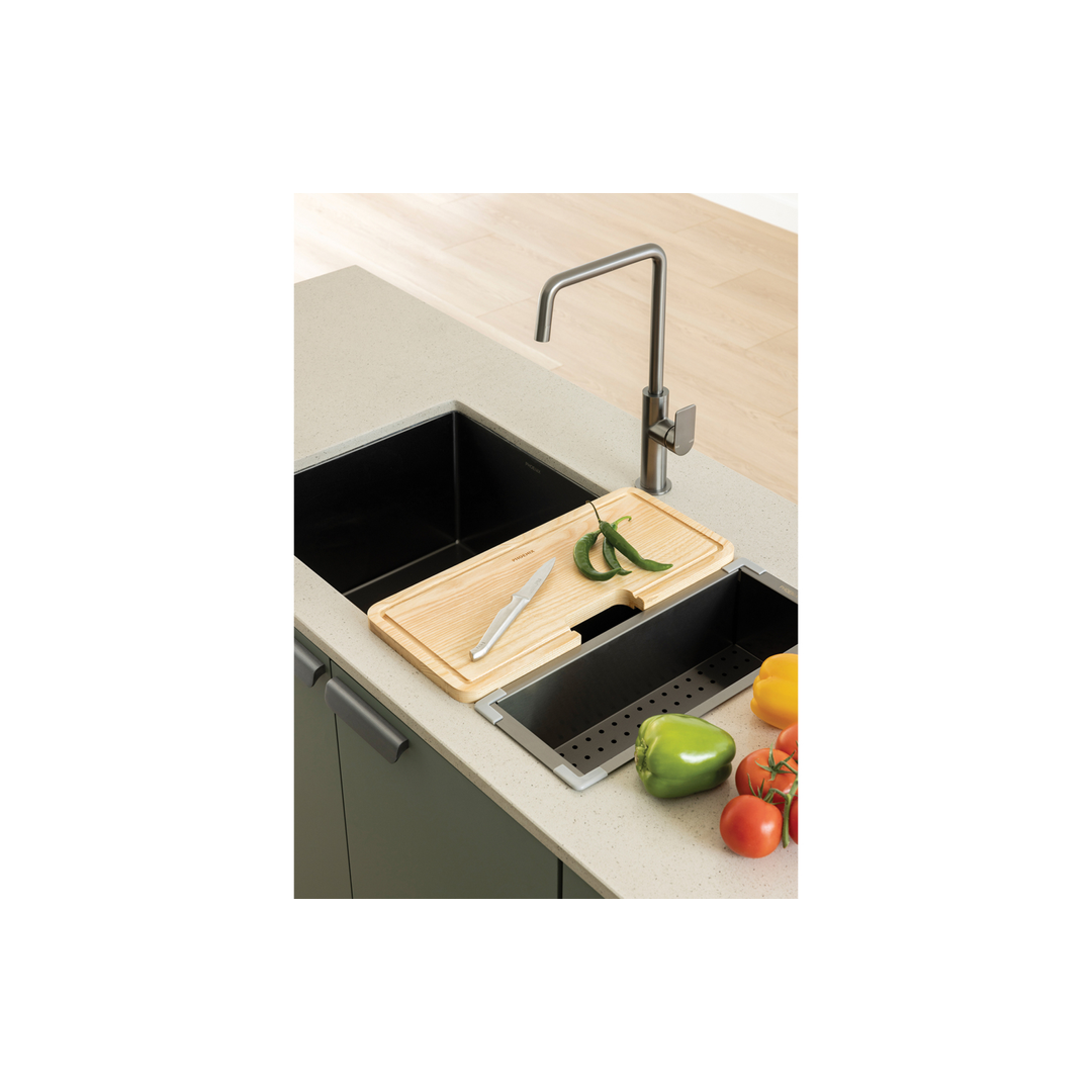 4000 Series Double Bowl Under / Over Phoenix Sink - Brushed Black