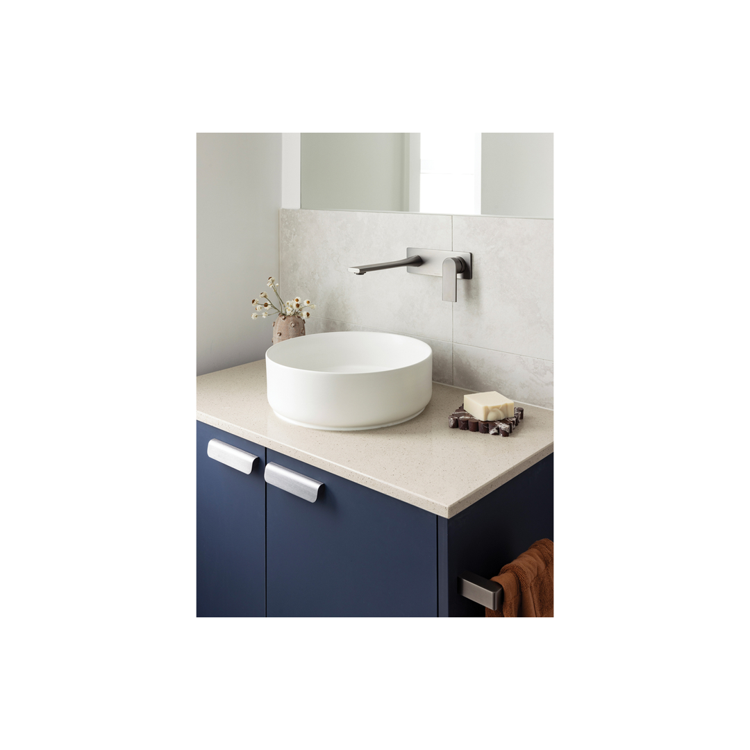 Teel Switchmix Wall Basin / Bath Phoenix Mixer Set 200Mm Fit-Off Kit - Brushed Carbon