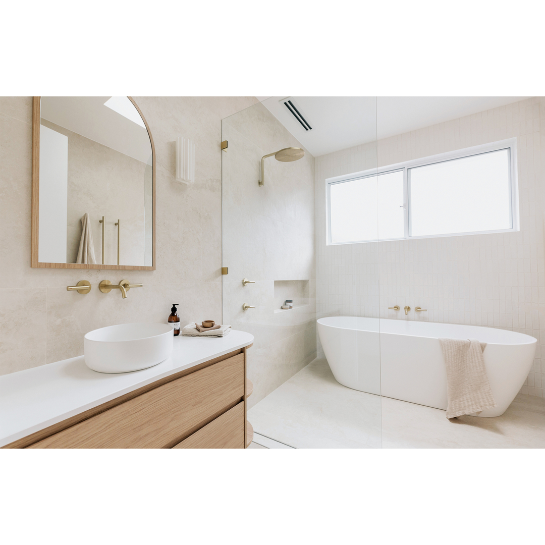 Vivid Slimline Plus Lever Wall Top Assemblies - Brushed Gold