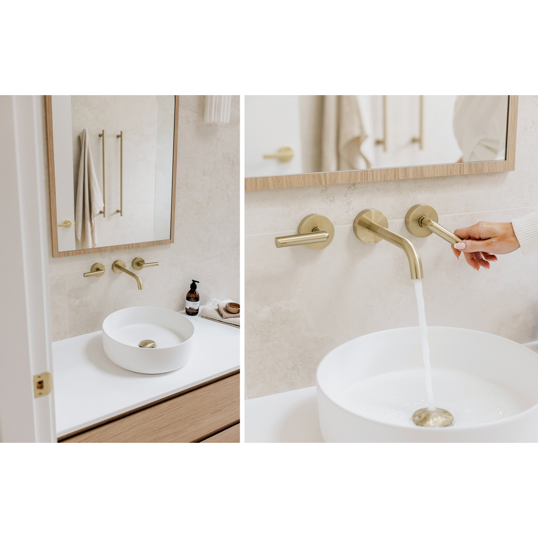 Vivid Slimline Plus Lever Wall Top Assemblies - Brushed Gold