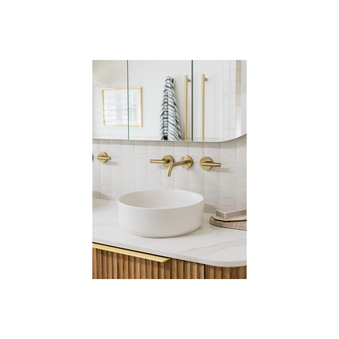 Vivid Slimline Plus Lever Wall Top Assemblies - Brushed Gold