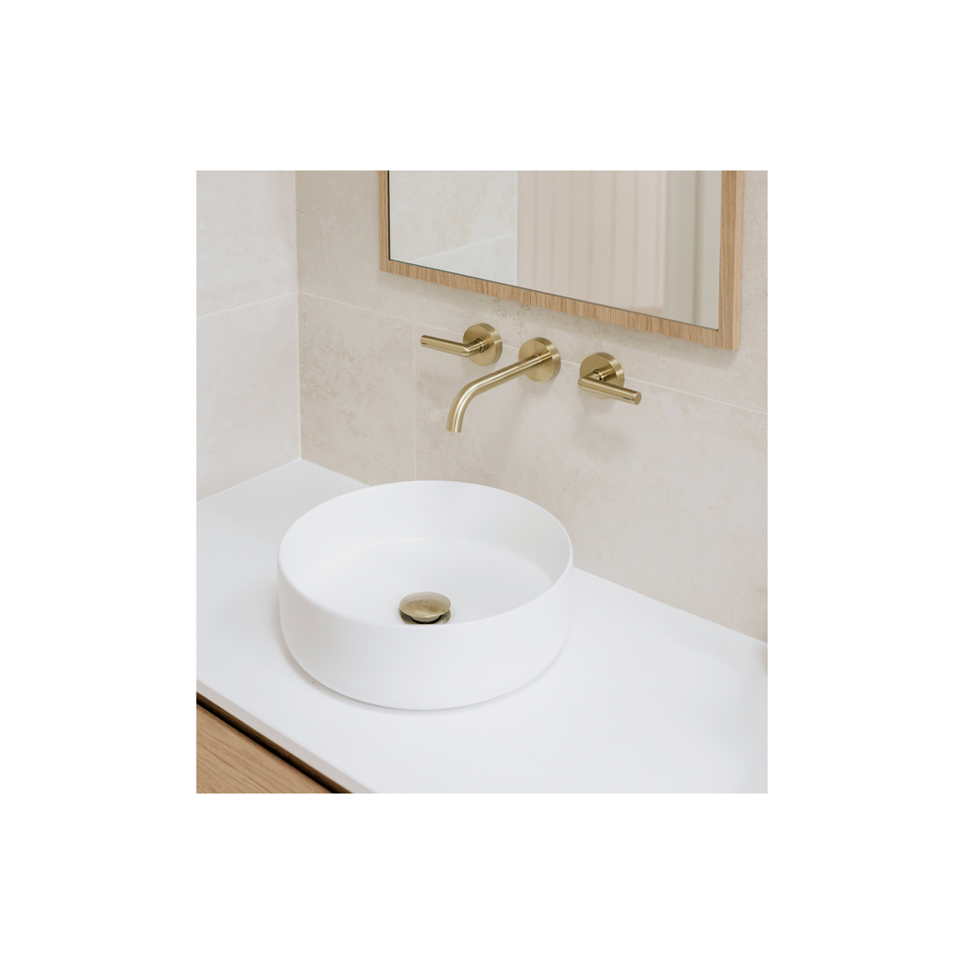 Vivid Slimline Plus Lever Wall Top Assemblies - Brushed Gold