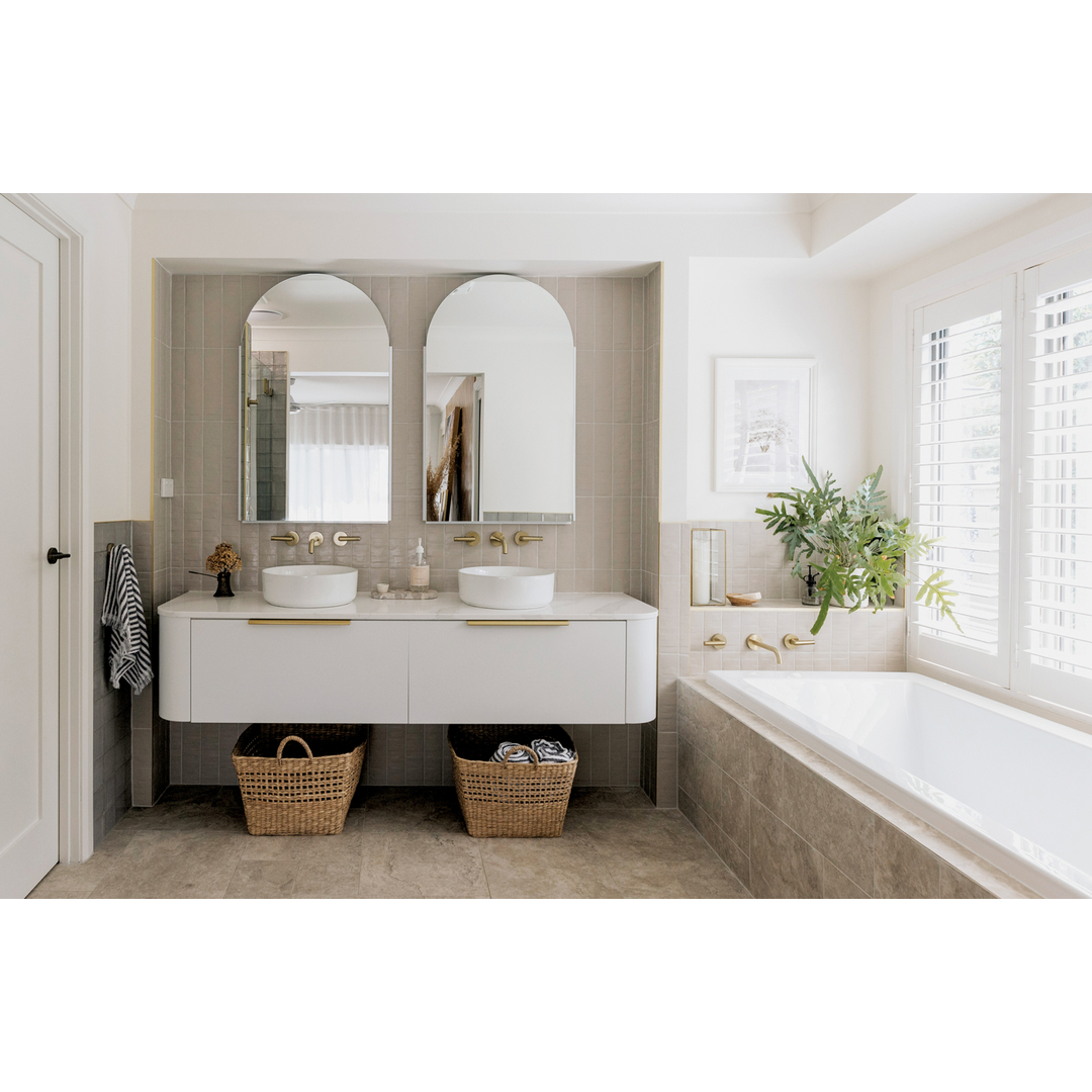 Vivid Slimline Plus Lever Wall Top Assemblies - Brushed Gold