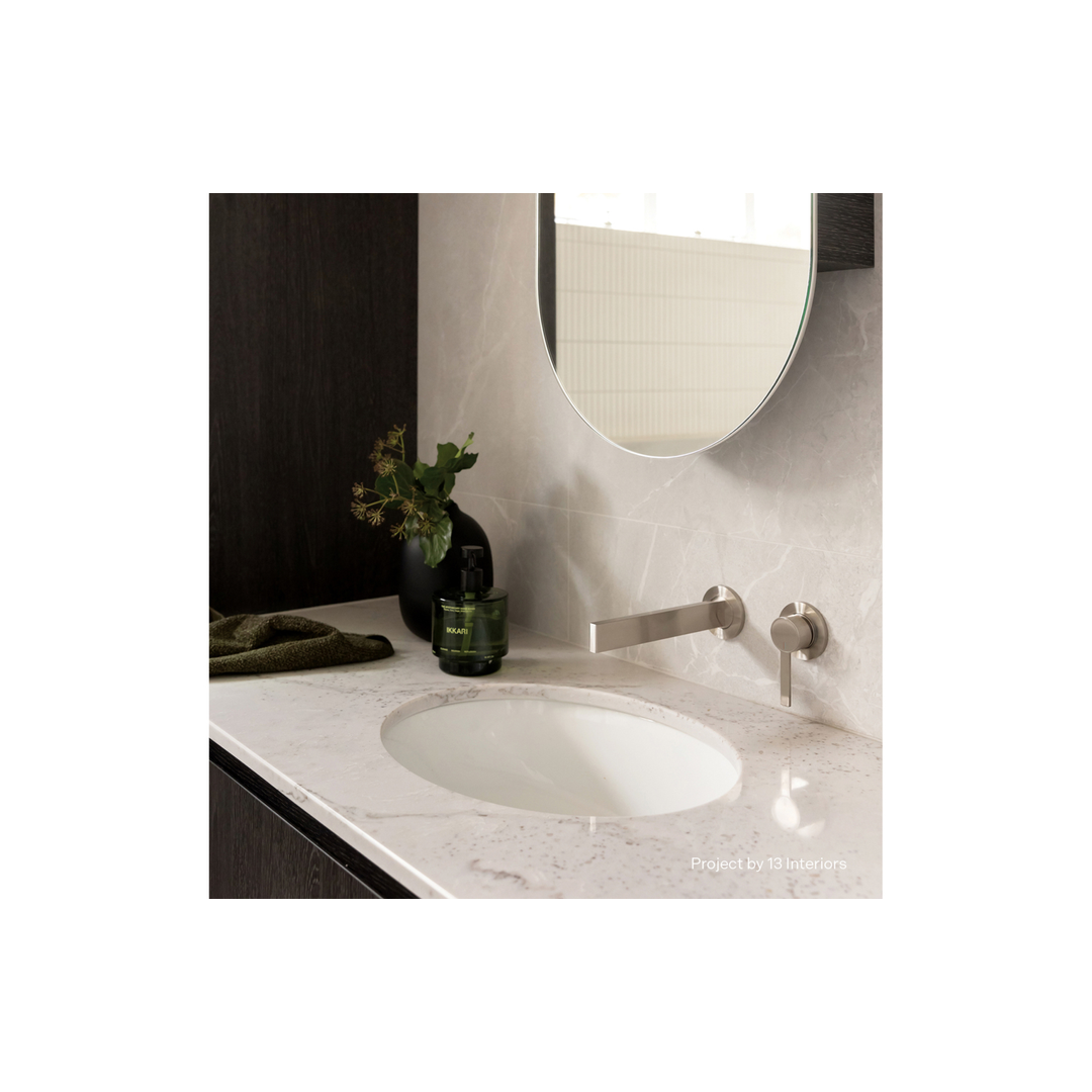 Lexi Mkii Switchmix Wall Basin Phoenix Mixer Set 200Mm Fit-Off Kit - Brushed Nickel