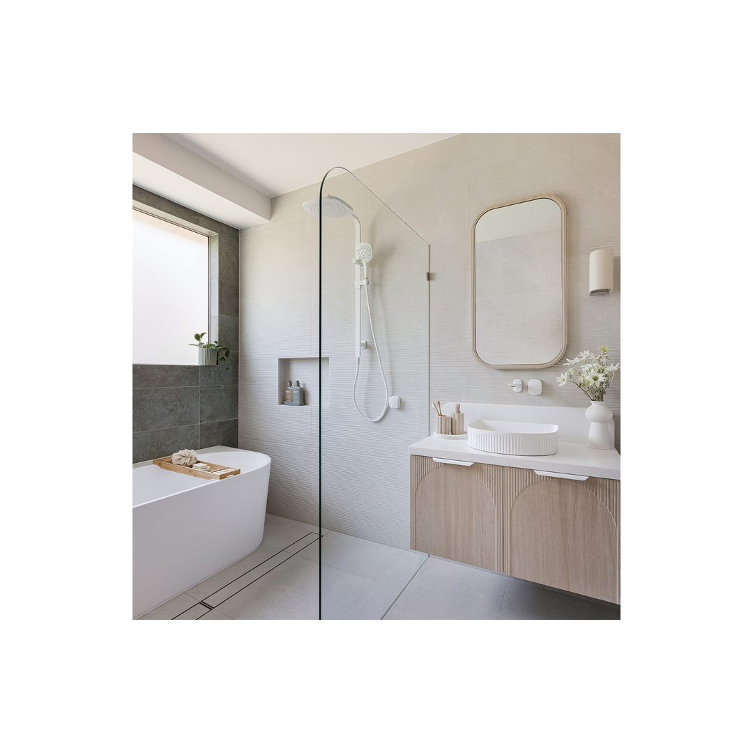Nuage Twin Shower - Matte White