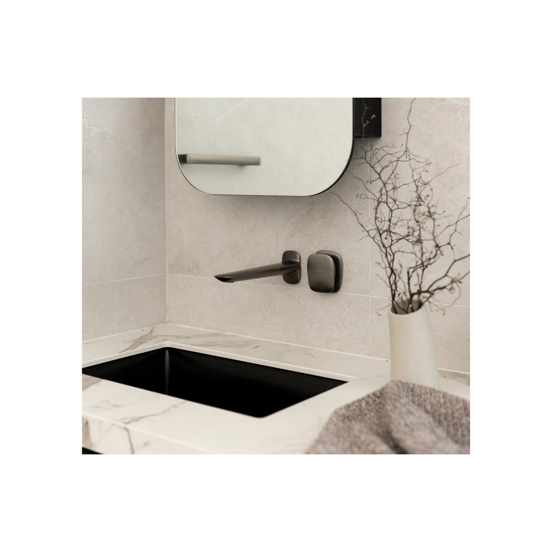 Nauge Nauge Wall Basin / Bath Phoenix Mixer Set 200mm - Brushed Carbon