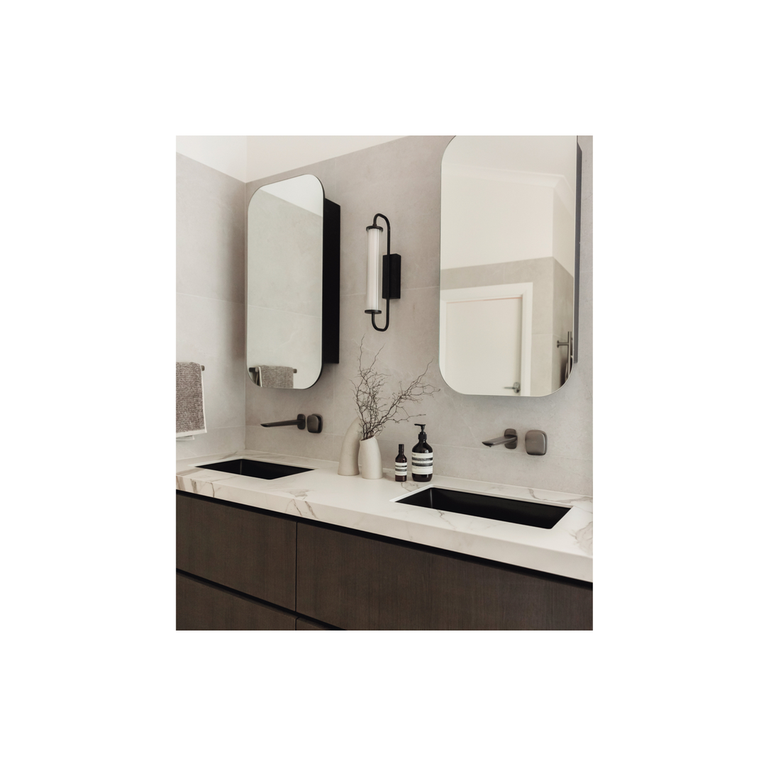 Nauge Nauge Wall Basin / Bath Phoenix Mixer Set 200mm - Brushed Carbon