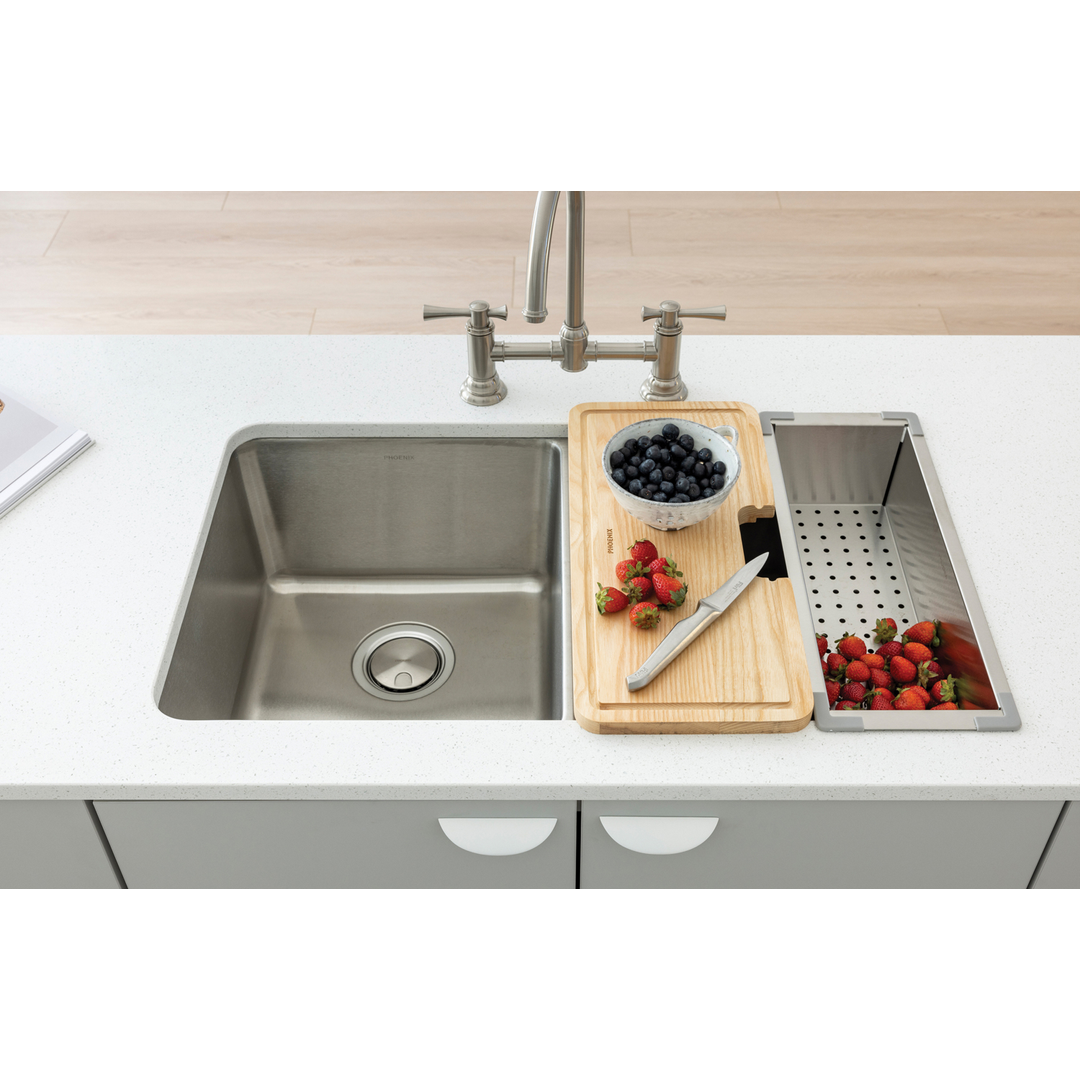 2000 Series Single Bowl Under / Over Phoenix Sink - Stainless Steel