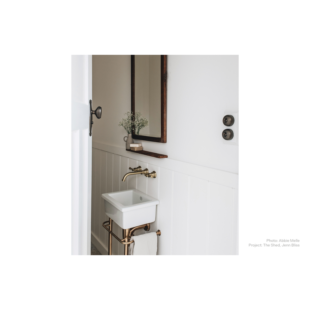 Cromford Cromford Wall Basin / Bath Phoenix Tap Set - Brushed Gold