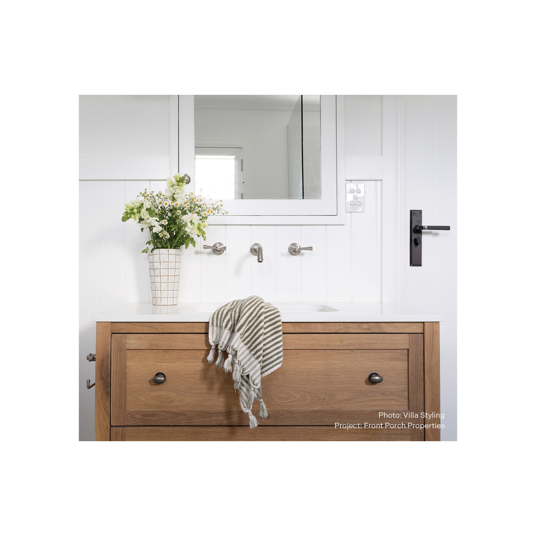 Cromford Cromford Wall Basin / Bath Phoenix Tap Set - Brushed Nickel