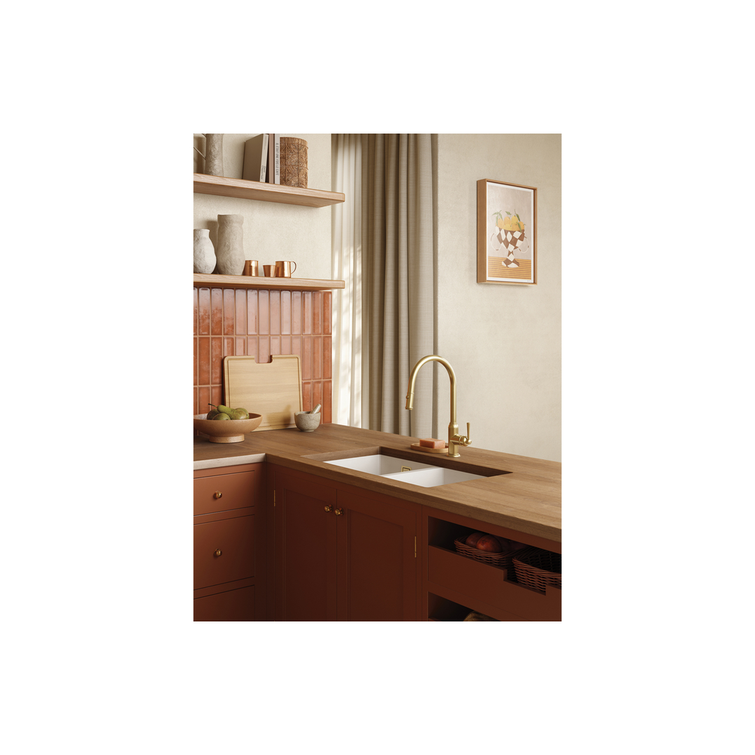 Cromford Cromford Pull Out Phoenix Sink Mixer - Brushed Gold