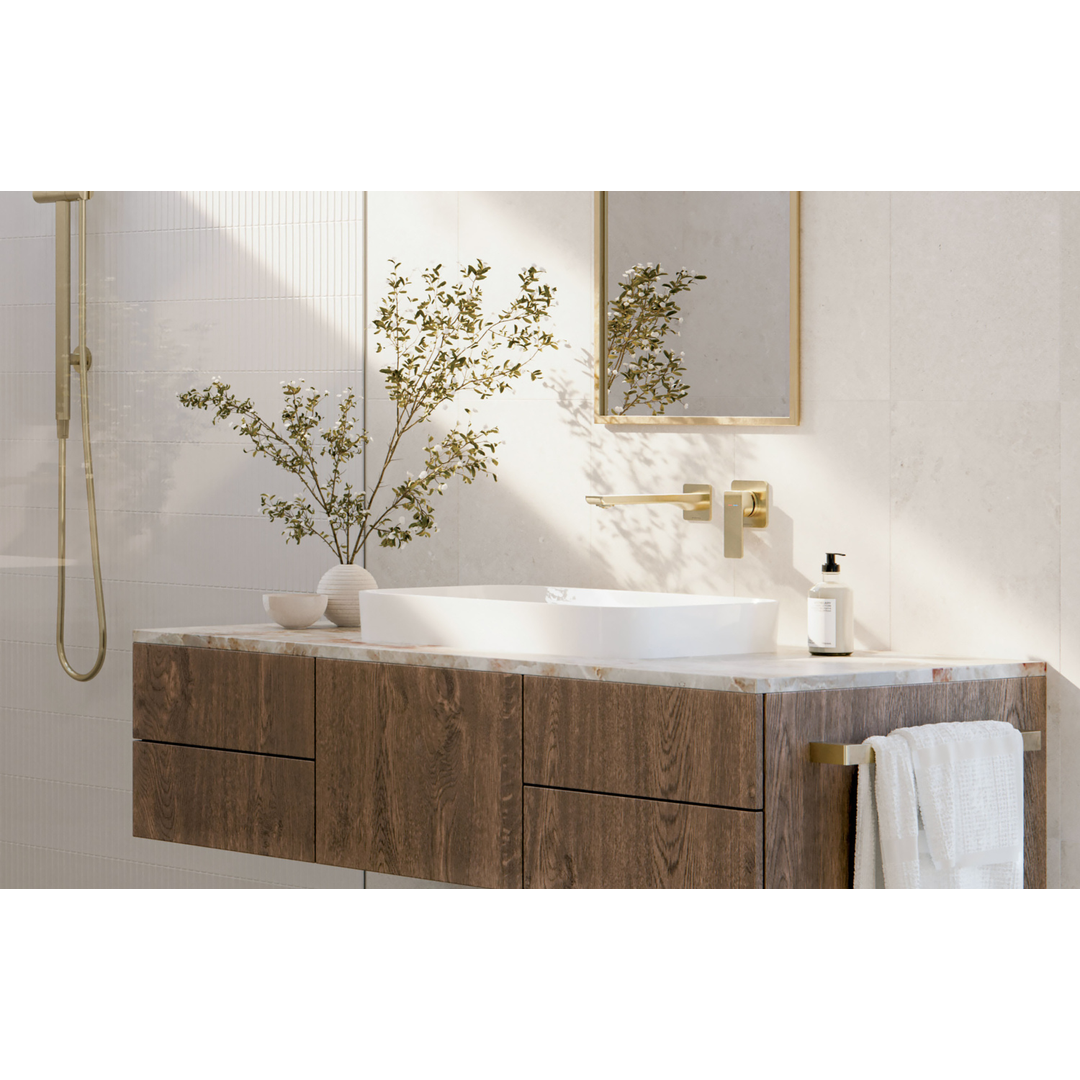 Gloss Hand Phoenix Towel Rail - Brushed Gold