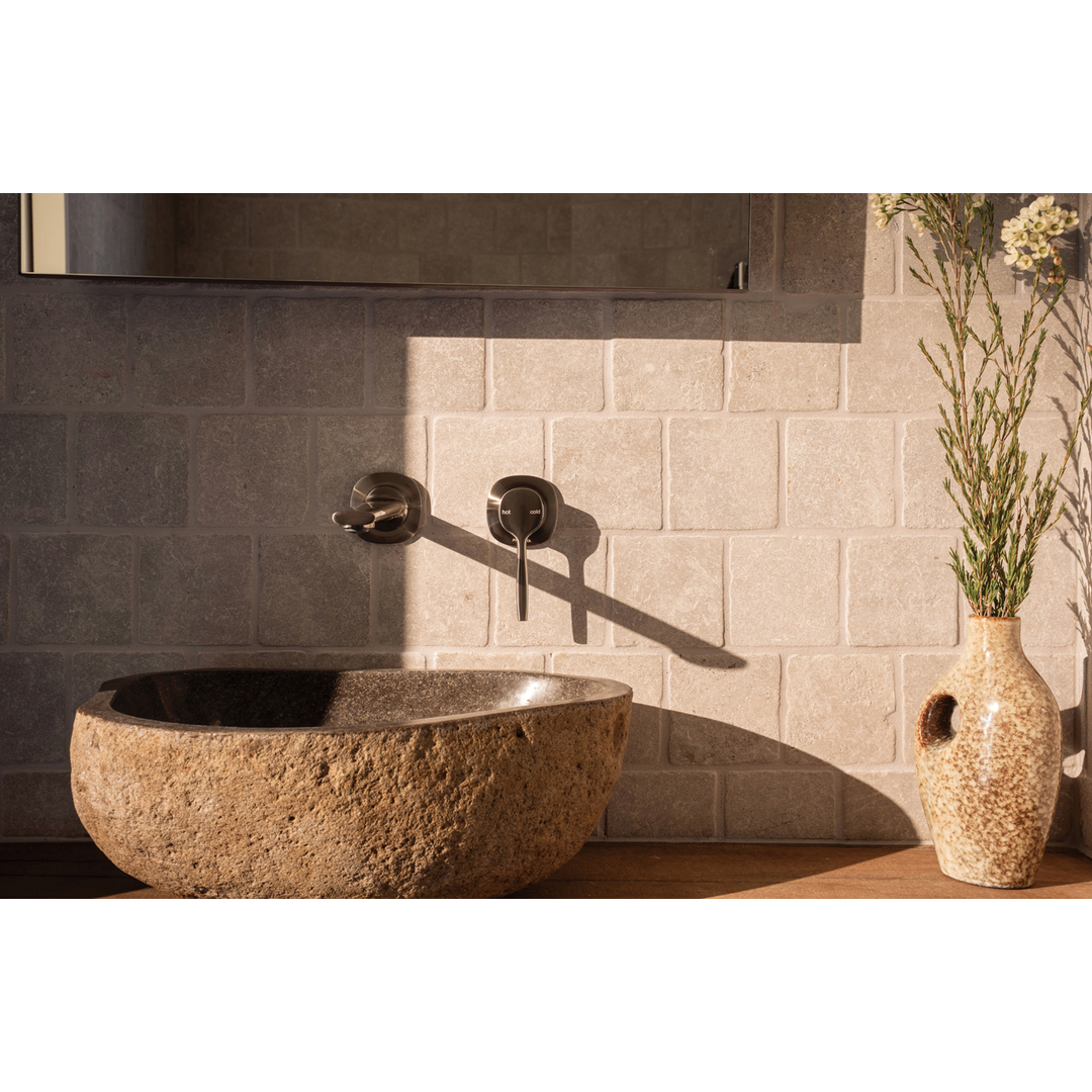 Vask Switchmix Wall Basin / Bath Phoenix Mixer Set 200Mm  - Brushed Nickel