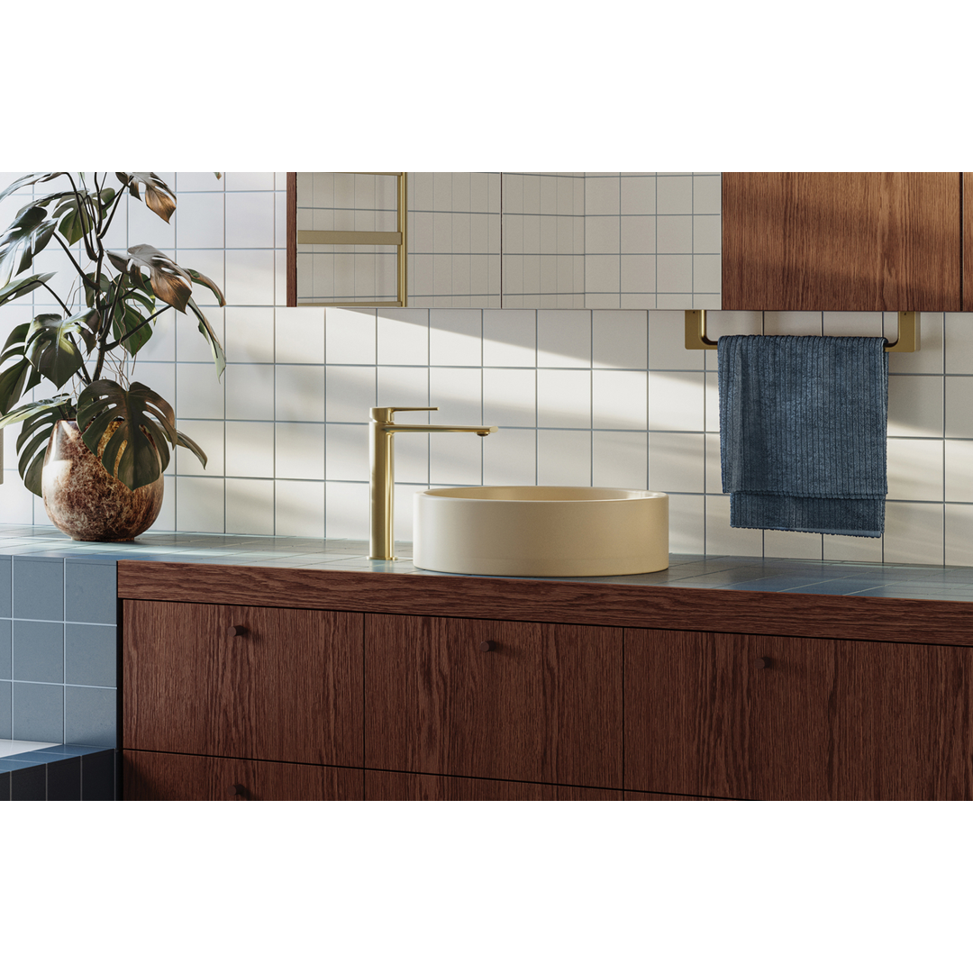 Gloss Hand Phoenix Towel Rail - Brushed Gold