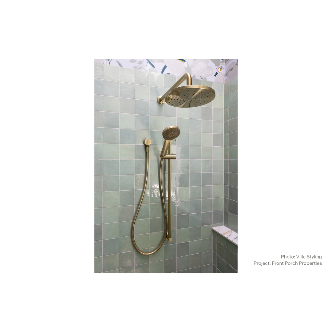 Vivid Slimline Rail Phoenix Shower - Brushed Nickel