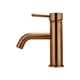 Meir Round Basin Mixer Curved - Lustre Bronze