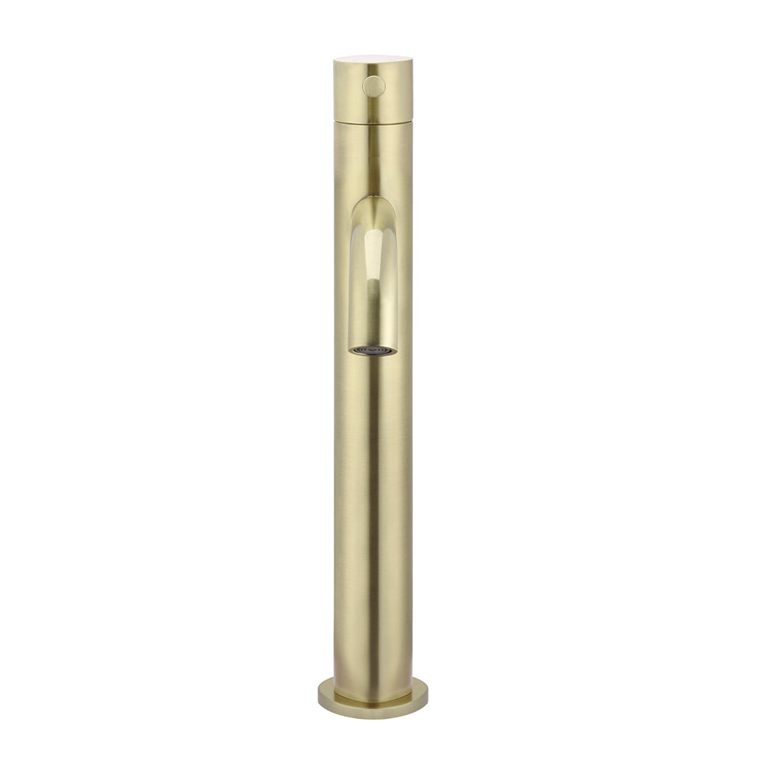 Meir Piccola Tall Basin Mixer Tap With 130Mm Spout - Tiger Bronze