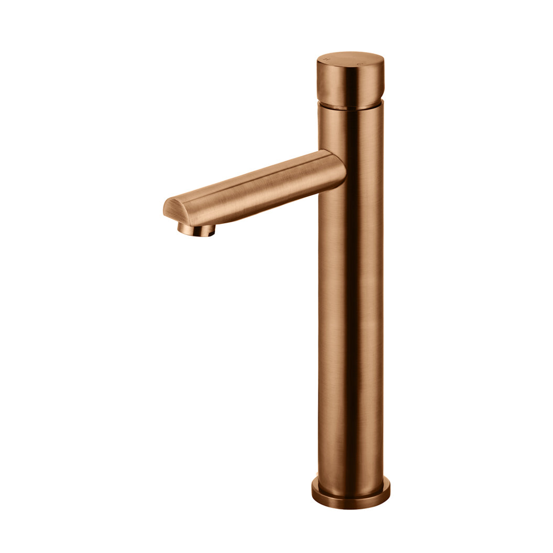Meir Round Pinless Tall Basin Mixer - Lustre Bronze
