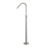 Meir Round Freestanding Bath Spout And Hand Shower - Brushed Nickel