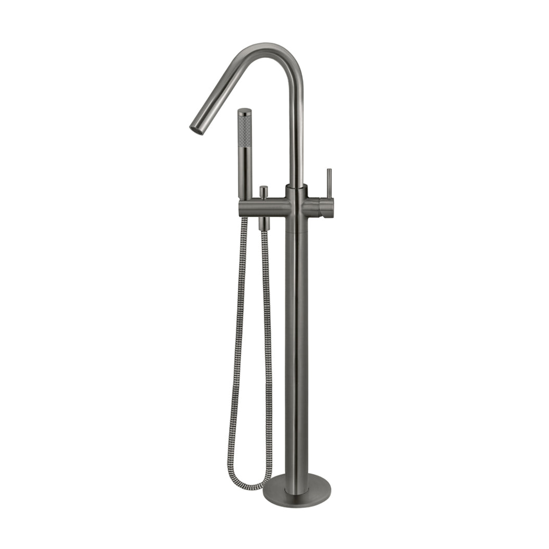 Meir Round Freestanding Bath Spout And Hand Shower - Shadow