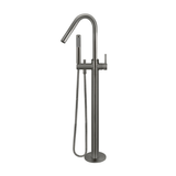 Meir Round Freestanding Bath Spout And Hand Shower - Shadow