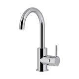 Meir Round Gooseneck Basin Mixer With Cold Start - Polished Chrome