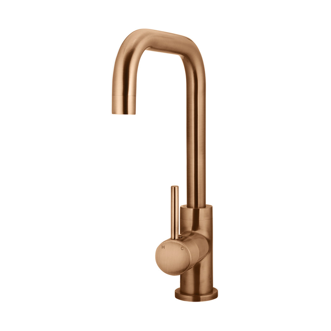 Meir Round Kitchen Mixer Tap - Lustre Bronze