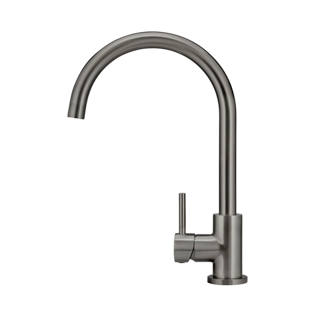 Meir Round Gooseneck Kitchen Mixer Tap - Shadow