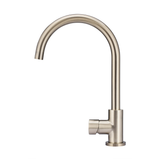 Meir Round Pinless Gooseneck Kitchen Mixer Tap - Champagne