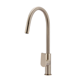 Meir Round Paddle Piccola Pull Out Kitchen Mixer Tap - Champagne