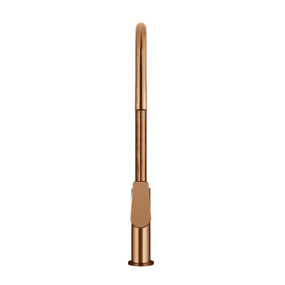 Meir Round Paddle Piccola Pull Out Kitchen Mixer Tap - Lustre Bronze