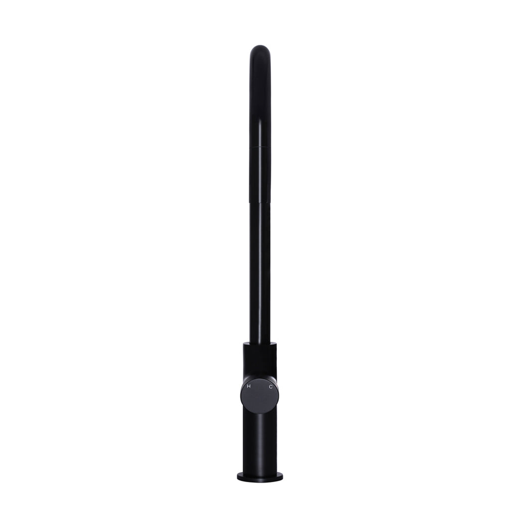 Meir Round Pinless Piccola Pull Out Kitchen Mixer Tap - Matte Black
