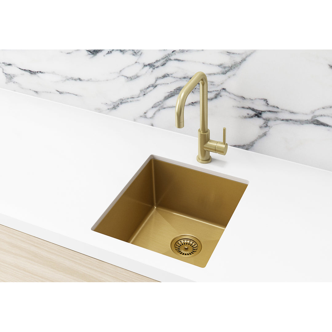 Meir Kitchen Sink Single Bowl 380 X 440 - Tiger Bronze