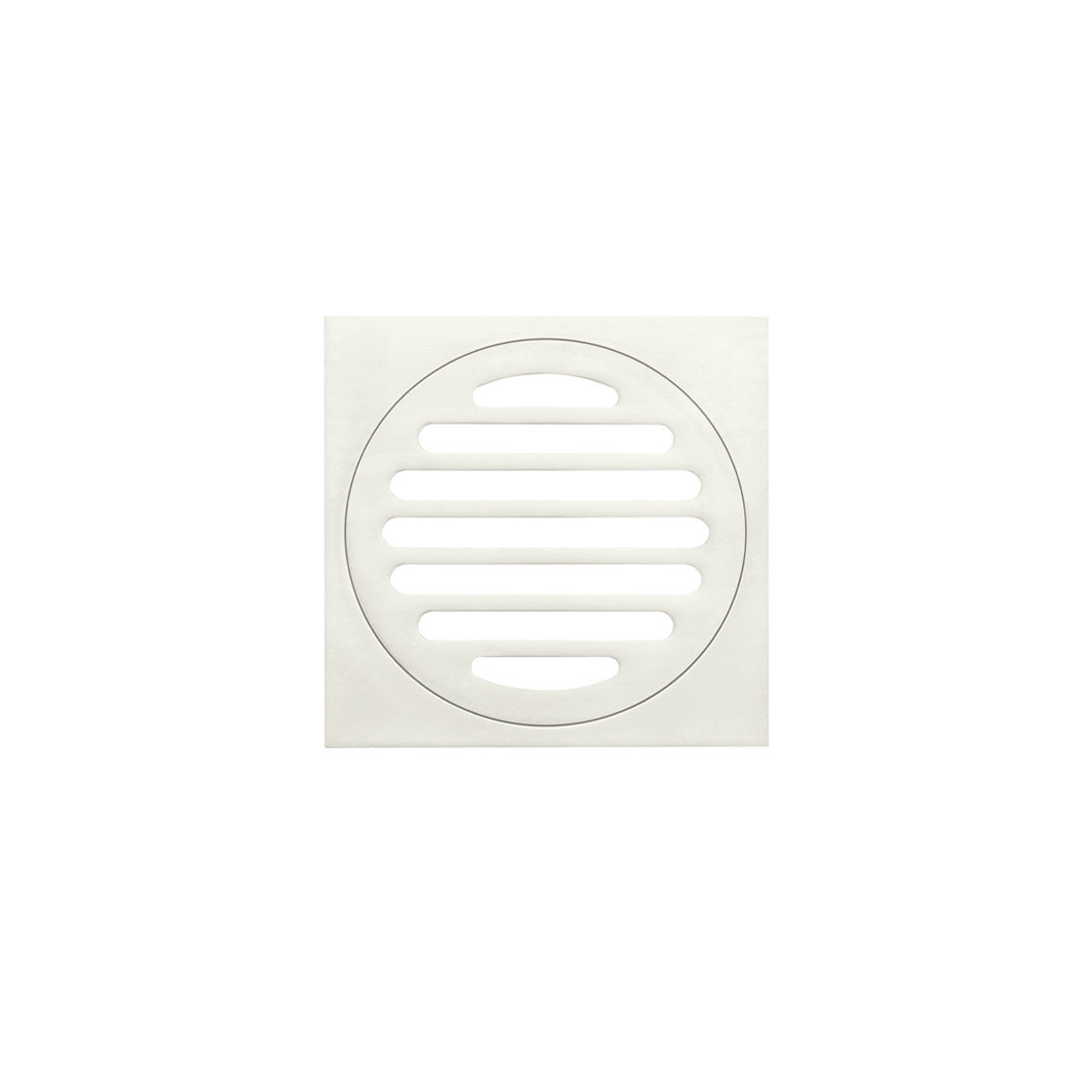 Meir Square Floor Grate Shower Drain 100Mm Outlet - Brushed Nickel