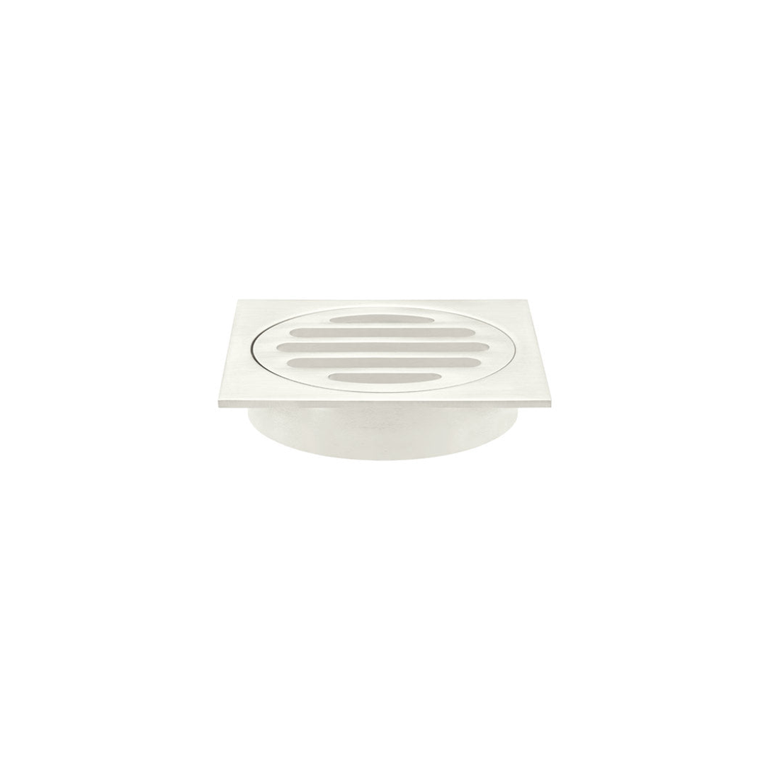 Meir Square Floor Grate Shower Drain 80Mm Outlet - Brushed Nickel