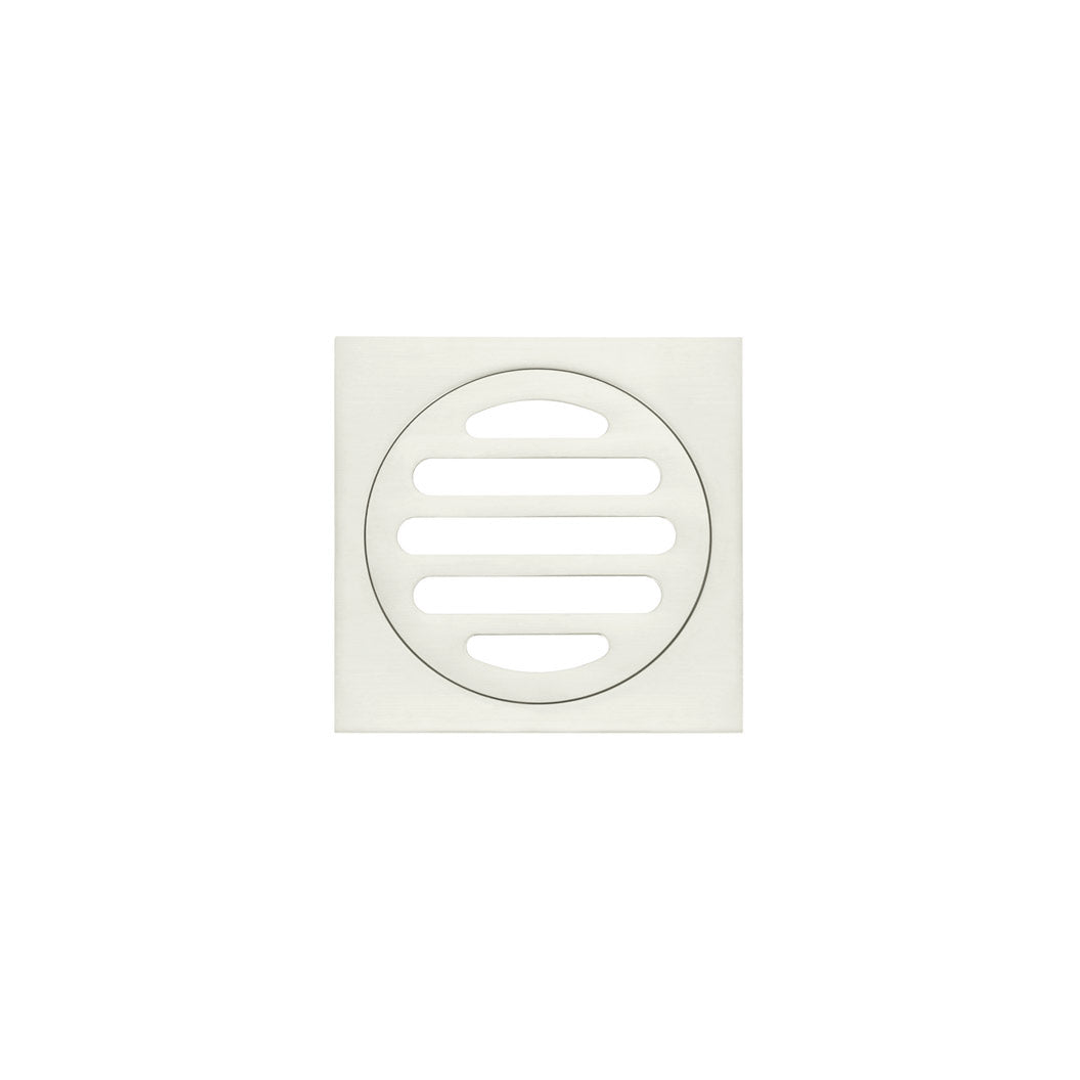 Meir Square Floor Grate Shower Drain 80Mm Outlet - Brushed Nickel