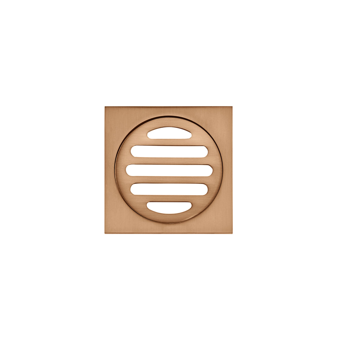 Meir Square Floor Grate Shower Drain 80Mm Outlet - Lustre Bronze