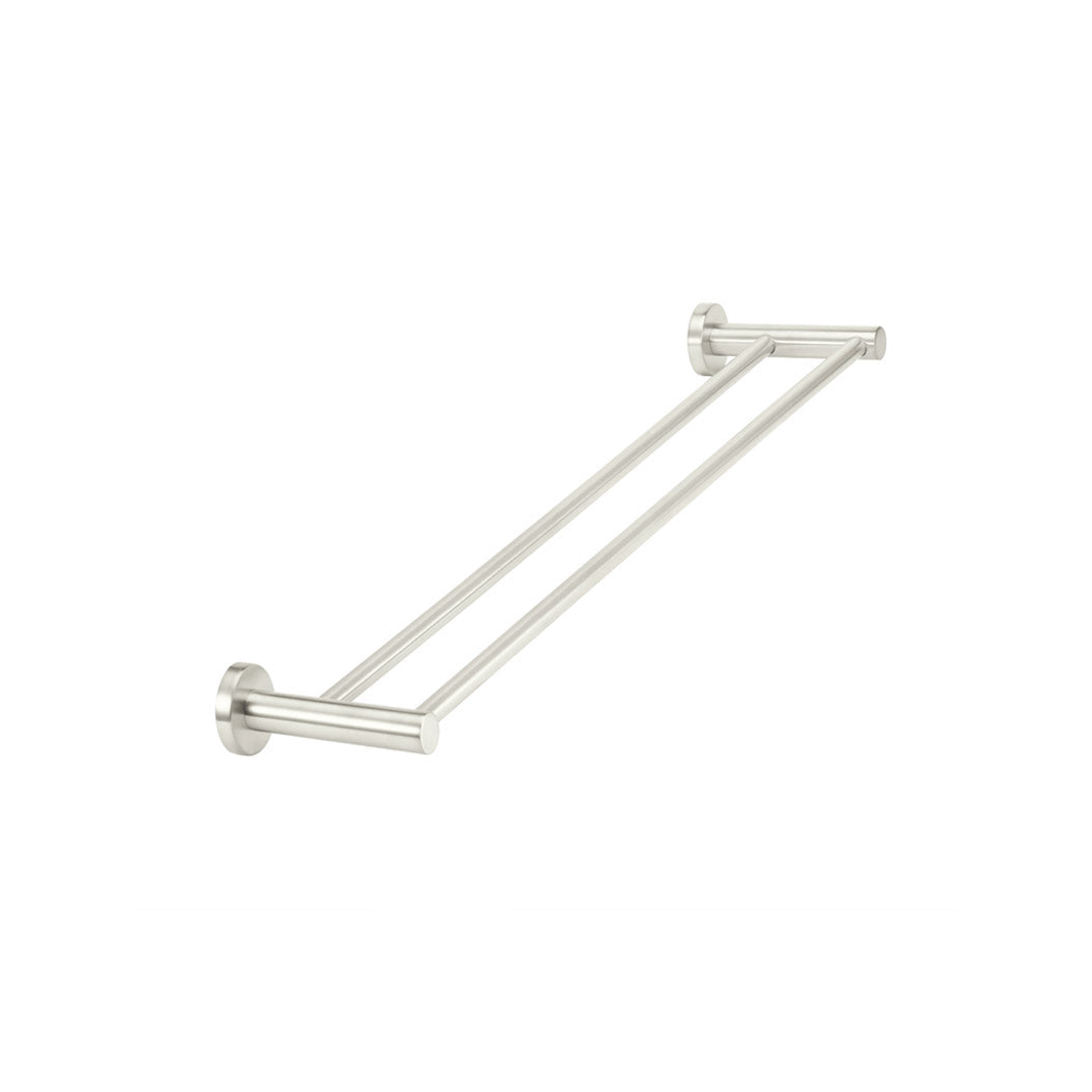 Meir Round Double Towel Rail 600Mm - Brushed Nickel