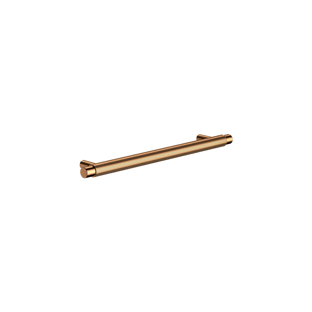 Meir Oppen Round Pull 200Mm Cabinet Handle (Linear) - Lustre Bronze