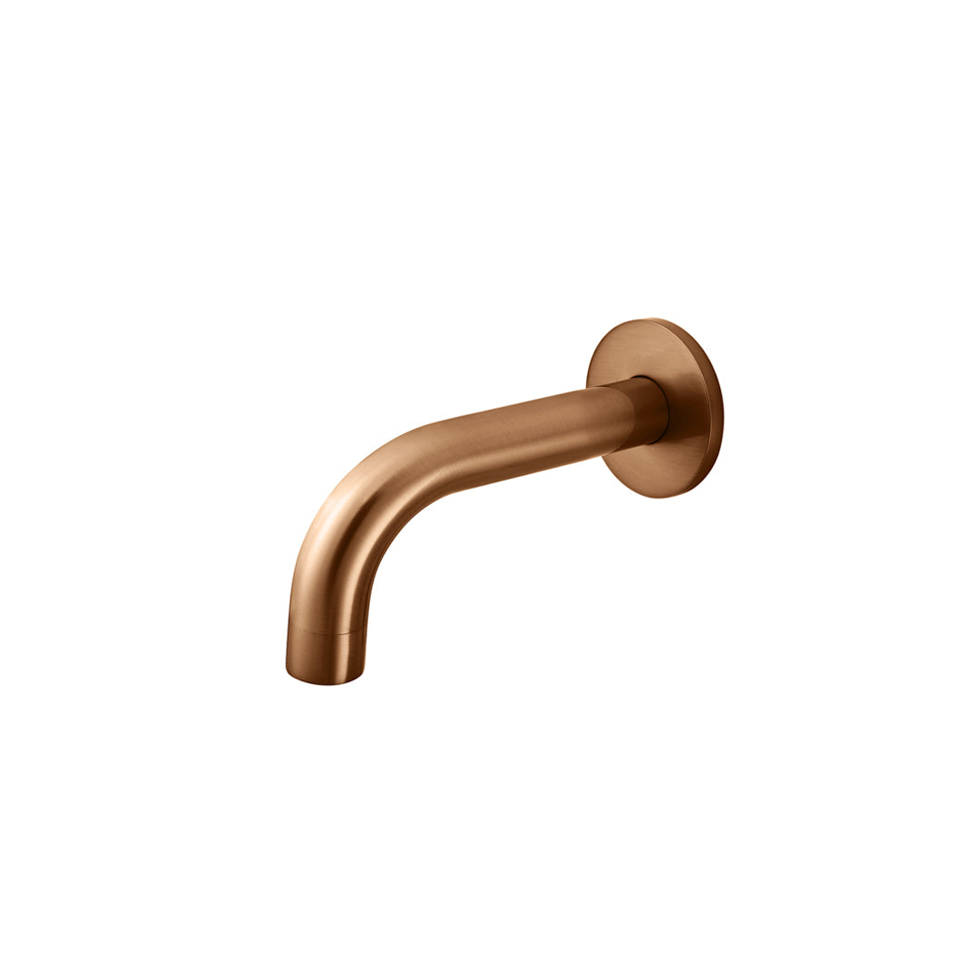 Meir Universal Round Curved Spout 130Mm - Lustre Bronze