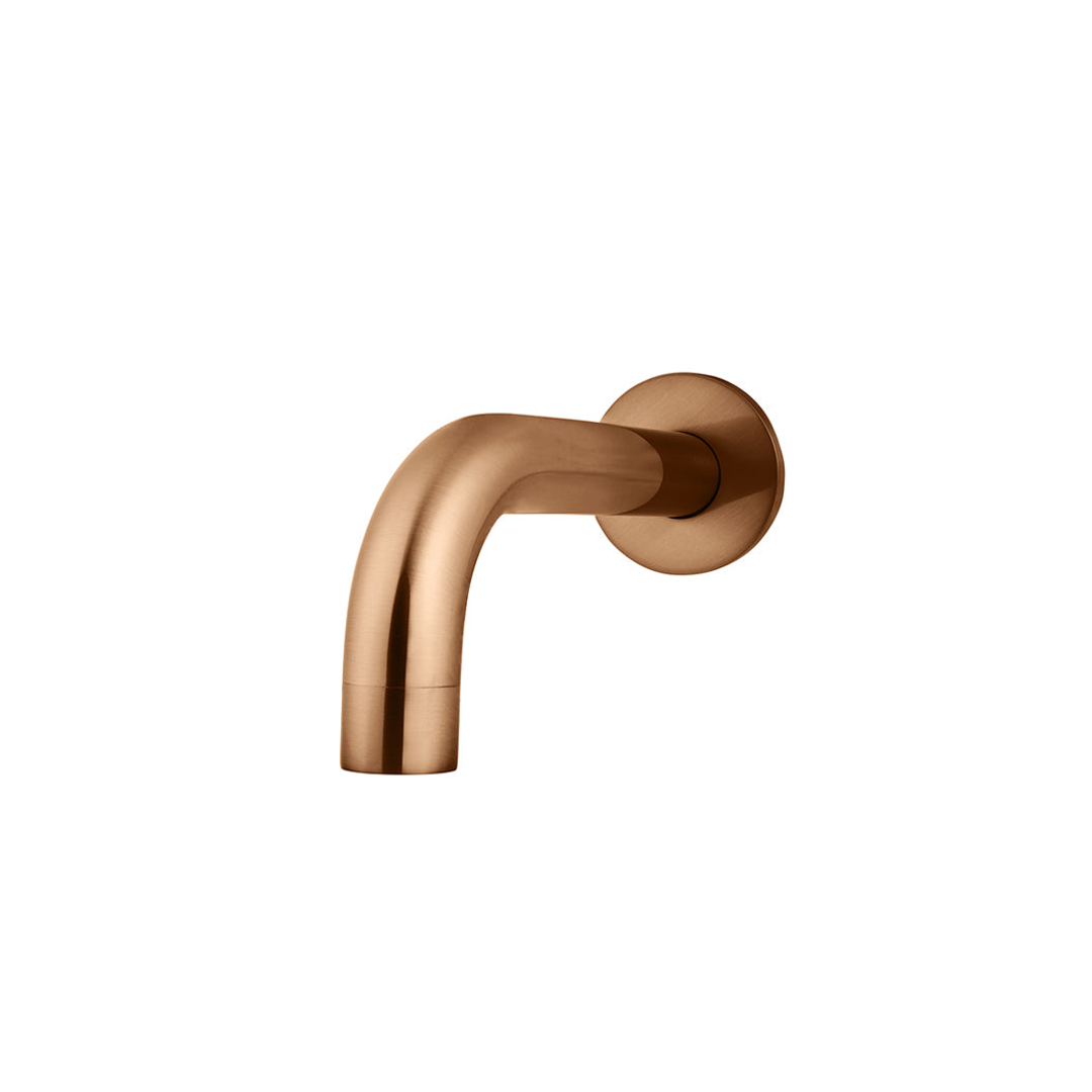 Meir Universal Round Curved Spout 130Mm - Lustre Bronze