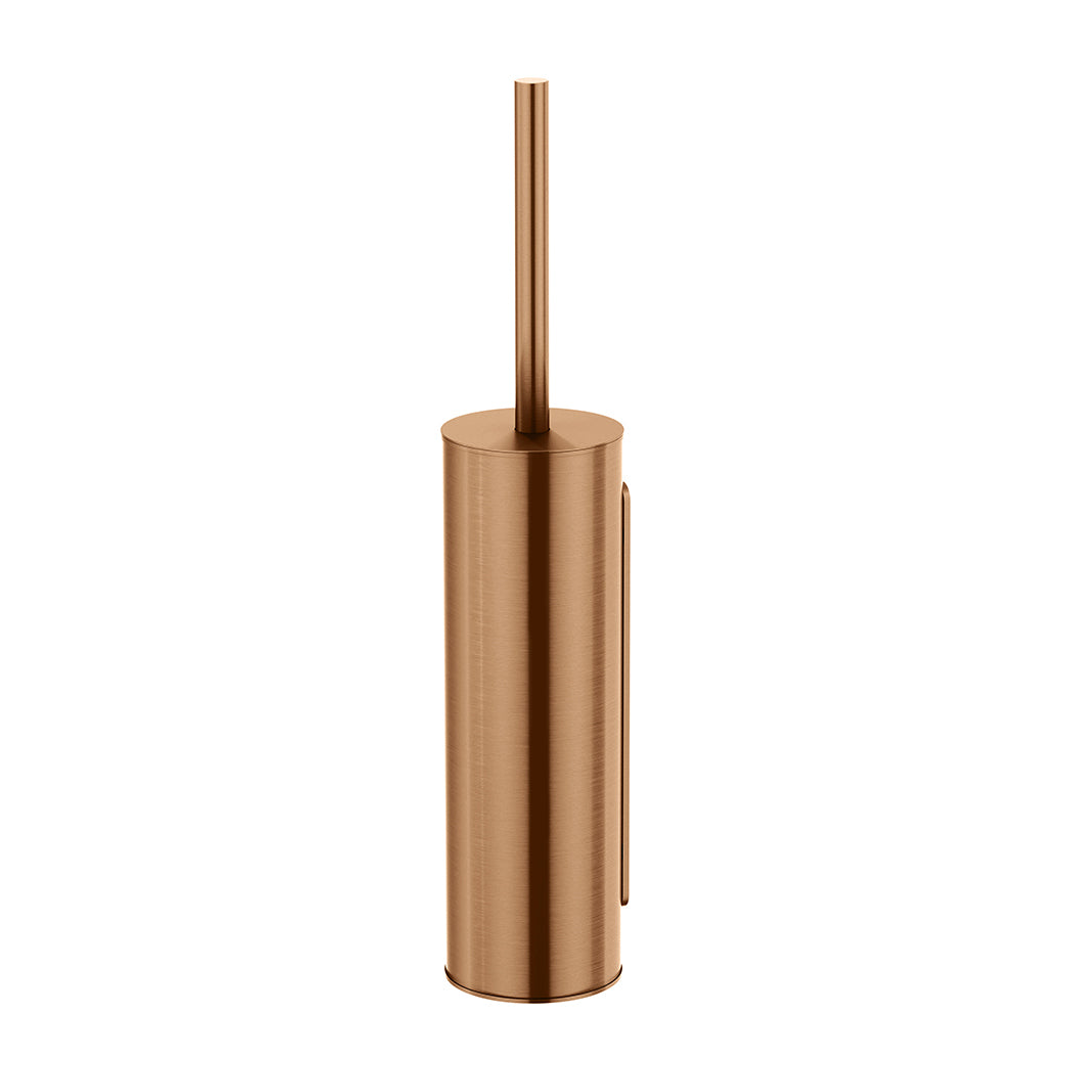 Meir Round Toilet Brush And Holder - Lustre Bronze