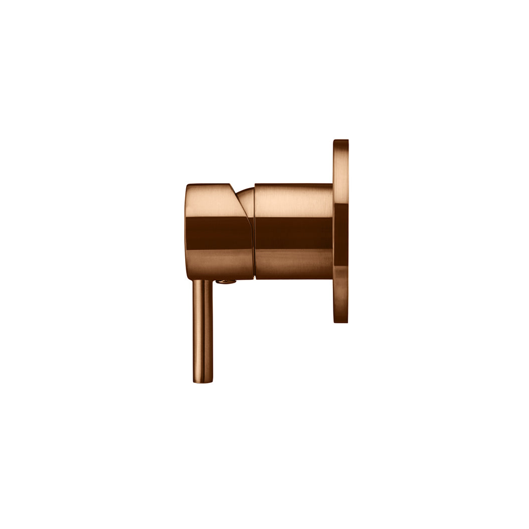 Meir Round Wall Mixer Short Pin Lever Finish Kit - Lustre Bronze